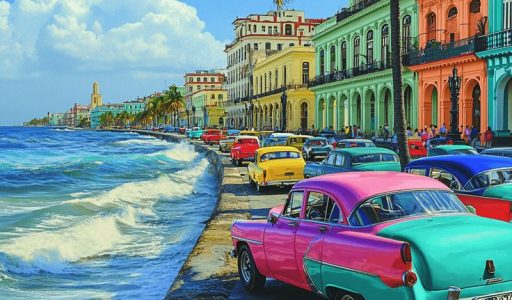 Havana’s Malecón - DIY Painting By Numbers Kit