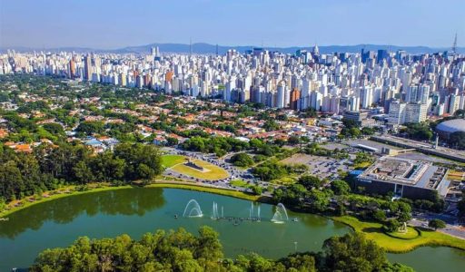 Parque do Ibirapuera e bairro dos Jardins São Paulo SP